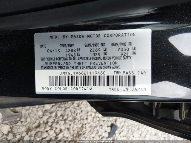 Aukcja sprzedaży 2014 Mazda Mazda6 I Touring, vin: JM1GJ1V68E1119480, numer aukcji: 45207973