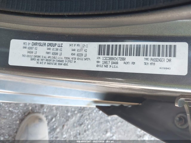 Aukcja sprzedaży 2012 Chrysler 200 Touring, vin: 1C3CCBBB0CN172880, numer aukcji: 45207987