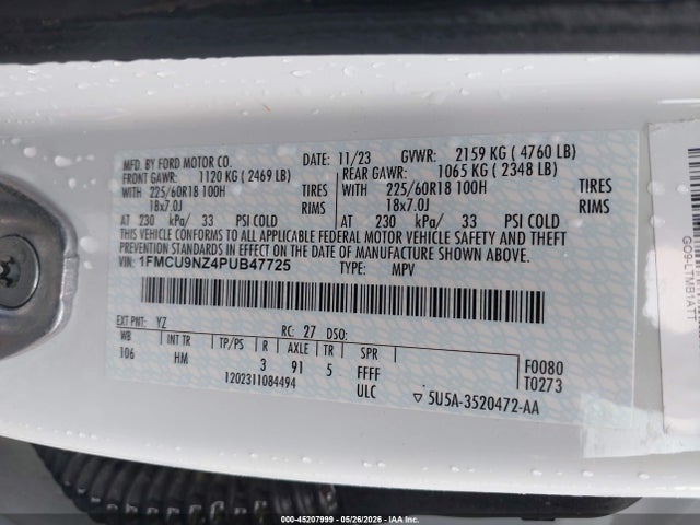Ford Escape St-line Select 2023 1FMCU9NZ4PUB47725 Image 9