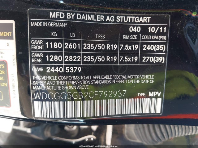 2012 Mercedes-benz Glk 350 მანქანა იყიდება აუქციონზე, vin: WDCGG5GB2CF792937, აუქციონის ნომერი: 45208013