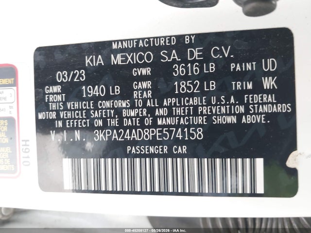KIA RIO LX 2023 3KPA24AD8PE574158 Image 9