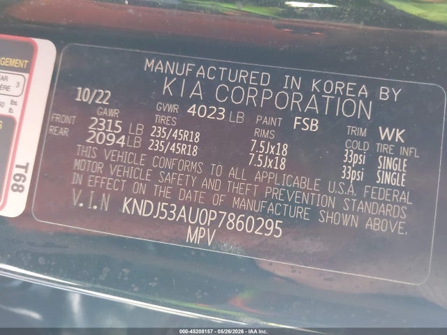 KNDJ53AU0P7860295 KIA Soul Gt-line