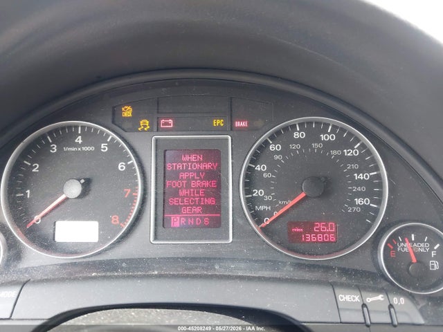 2008 Audi A4 2.0t/2.0t Special Edition მანქანა იყიდება აუქციონზე, vin: WAUDF78E58A139777, აუქციონის ნომერი: 45208249