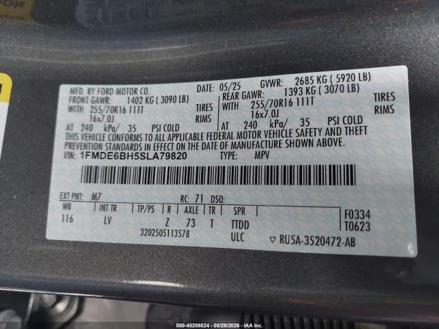 Ford Bronco 2025 1FMDE6BH5SLA79820 Image 9