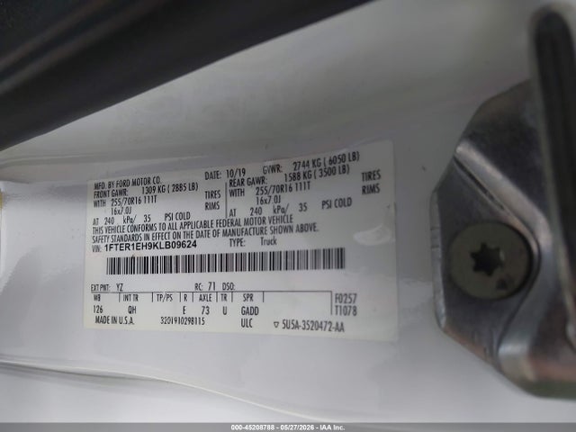 1FTER1EH9KLB09624 Ford RANGER XL