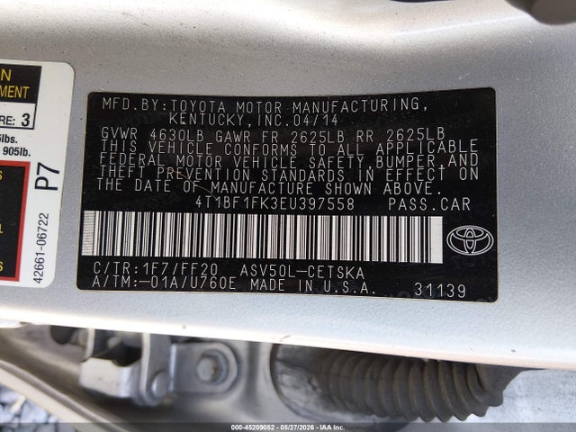 4T1BF1FK3EU397558 Toyota CAMRY SE