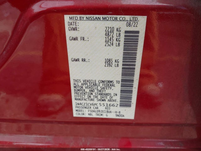 1N4CZ1CV6PC551662 Nissan Leaf Sv Plus 60 Kwh