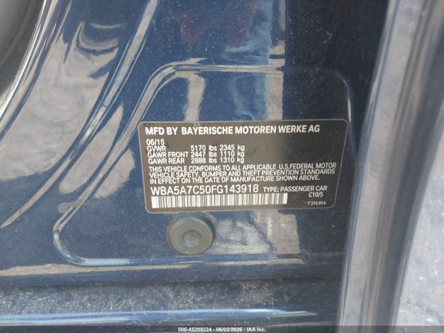 Продажа на аукционе авто 2015 Bmw 528i Xdrive, vin: WBA5A7C50FG143918, номер лота: 45209224