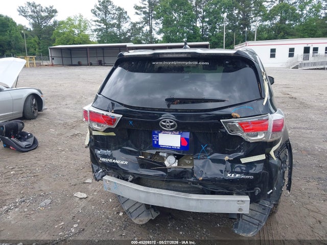 Aukcja sprzedaży 2016 Toyota Highlander Xle V6, vin: 5TDJKRFH6GS249278, numer aukcji: 45209372