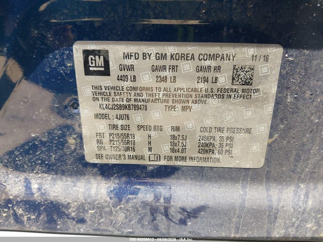 Продажа на аукционе авто 2019 Buick Encore Awd Sport Touring, vin: KL4CJ2SB9KB789478, номер лота: 45209512