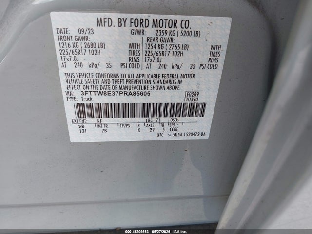 Ford Maverick Xlt 2023 3FTTW8E37PRA85605 Image 9