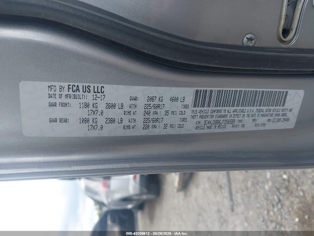 Aukcja sprzedaży 2018 Jeep Compass Latitude 4x4, vin: 3C4NJDBB6JT256589, numer aukcji: 45209612