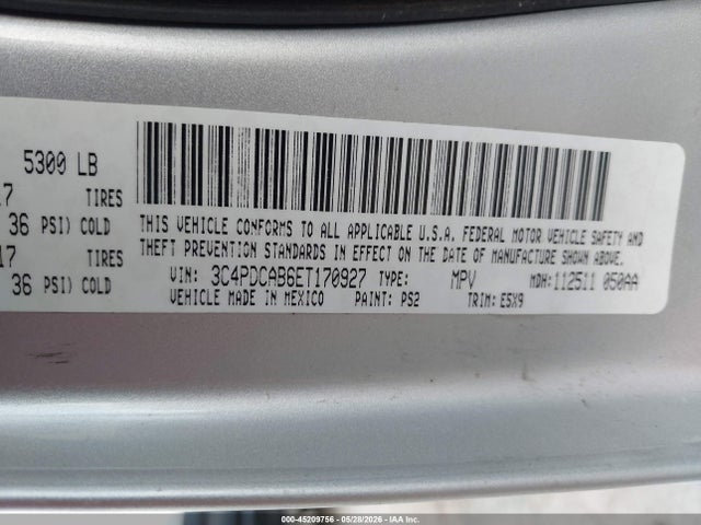 2014 Dodge Journey American Value Pkg მანქანა იყიდება აუქციონზე, vin: 3C4PDCAB6ET170927, აუქციონის ნომერი: 45209756
