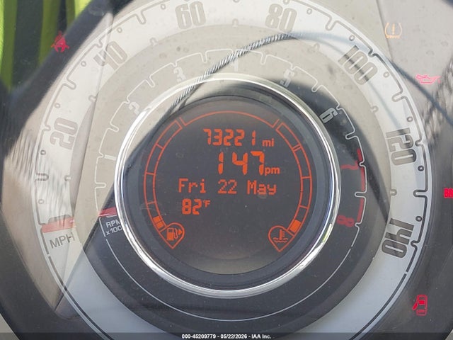2012 Fiat 500 Pop მანქანა იყიდება აუქციონზე, vin: 3C3CFFAR6CT272124, აუქციონის ნომერი: 45209779
