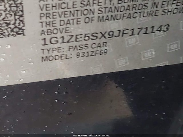 1G1ZE5SX9JF171143 Chevrolet Malibu Premier