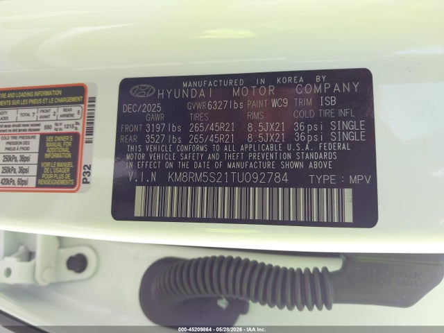 Hyundai Palisade Calligraphy 2026 KM8RM5S21TU092784 Image 9