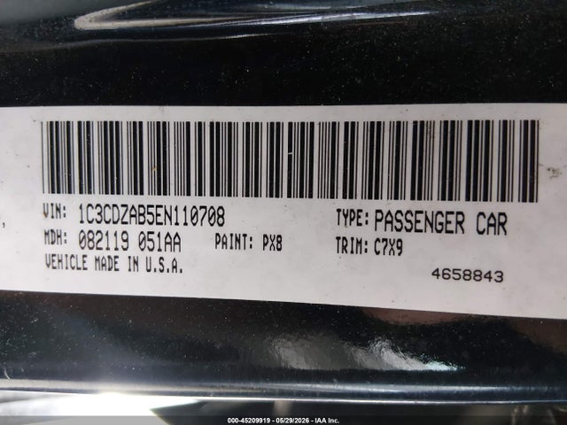 Dodge AVENGER SE 2014 1C3CDZAB5EN110708 Image 9