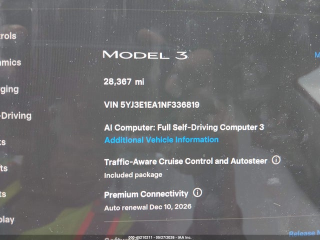 Tesla Model 3 Rear-wheel Drive 2022 5YJ3E1EA1NF336819 Image 7