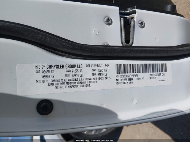 Aukcja sprzedaży 2014 Chrysler 300, vin: 2C3CCARG8EH232878, numer aukcji: 45210277