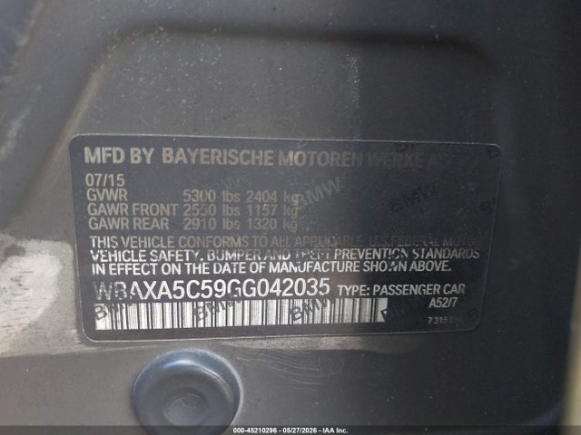 WBAXA5C59GG042035 BMW 535d