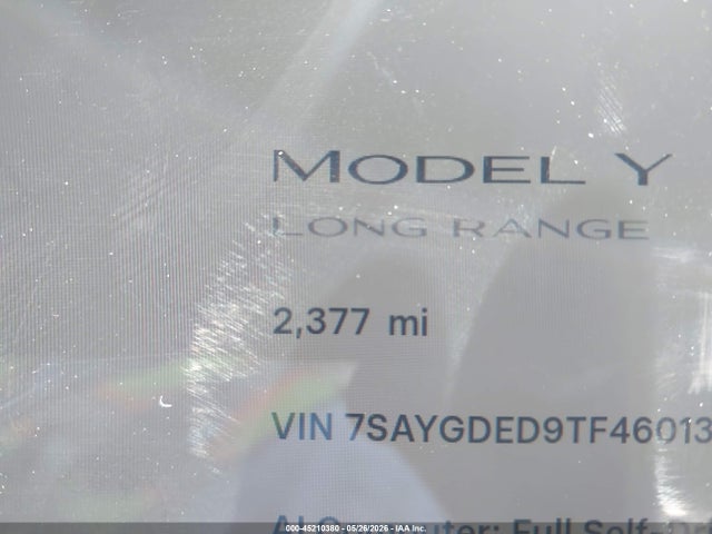 Продажа на аукционе авто 2026 Tesla Model Y Premium Rear-wheel Drive/rear-wheel Drive, vin: 7SAYGDED9TF460137, номер лота: 45210380