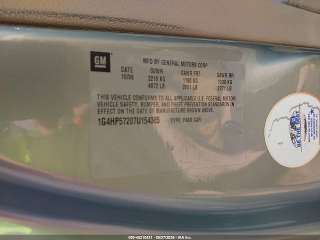45210421 :رقم المزاد ، 1G4HP57207U154385 vin ، 2007 Buick Lucerne Cx مزاد بيع