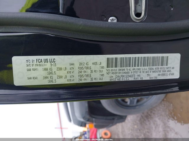 Aukcja sprzedaży 2016 Jeep Patriot Sport, vin: 1C4NJPBA1GD546973, numer aukcji: 45210443