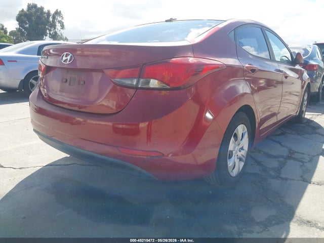 2016 Hyundai Elantra Se მანქანა იყიდება აუქციონზე, vin: 5NPDH4AEXGH691837, აუქციონის ნომერი: 45210472