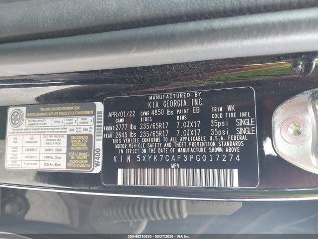 Продаж на аукціоні авто 2023 Kia Sportage X-pro Prestige, vin: 5XYK7CAF3PG017274, номер лоту: 45210690