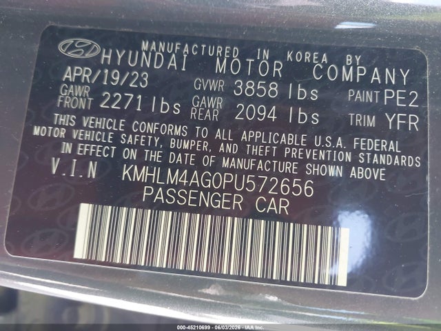 Hyundai ELANTRA SEL 2023 KMHLM4AG0PU572656 Image 9