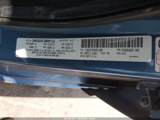 2011 Chrysler 200 Limited მანქანა იყიდება აუქციონზე, vin: 1C3BC2FB7BN551380, აუქციონის ნომერი: 45210717