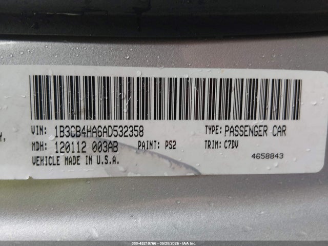 Aukcja sprzedaży 2010 Dodge Caliber Sxt, vin: 1B3CB4HA6AD532358, numer aukcji: 45210766