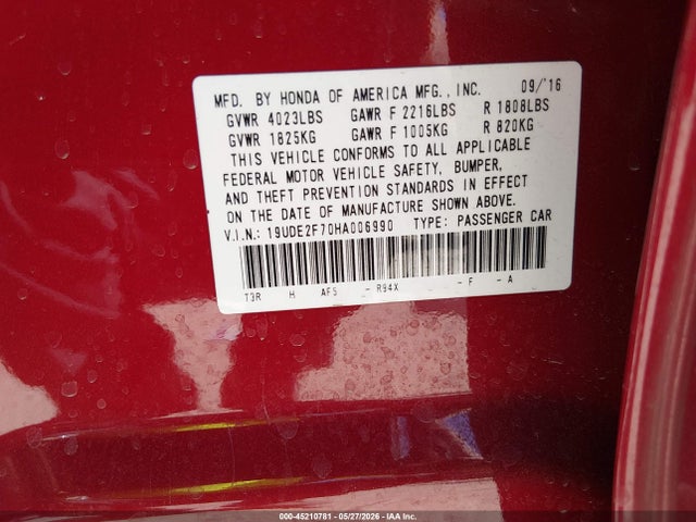 Acura Ilx Premium Package/technology Plus Package 2017 19UDE2F70HA006990 Image 9
