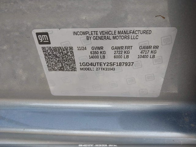 Aukcja sprzedaży 2025 Gmc Sierra 3500hd Chassis Sle, vin: 1GD4UTEY2SF187937, numer aukcji: 45210787