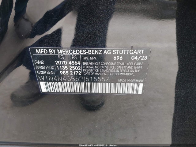 W1N4N4GB5PJ515557 Mercedes-Benz GLA 250