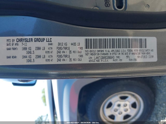 Aukcja sprzedaży 2011 Jeep Patriot Sport, vin: 1J4NT1GB0BD286643, numer aukcji: 45210821