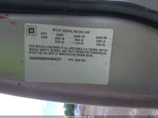 Aukcja sprzedaży 1997 Buick Park Avenue, vin: 1G4CW52K9V4604231, numer aukcji: 45210916