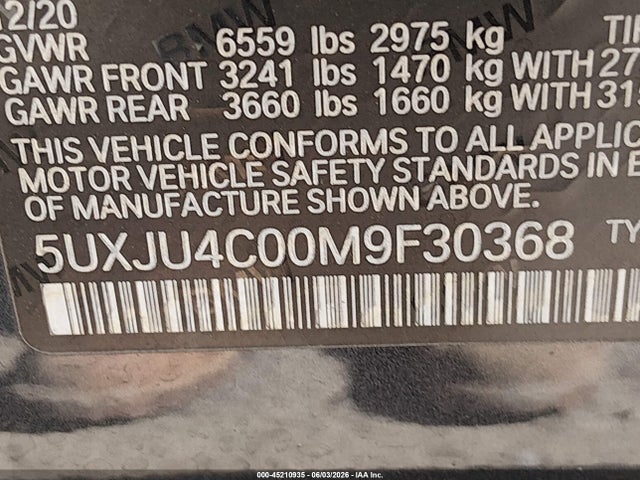 Продажа на аукционе авто 2021 Bmw X5 M50i, vin: 5UXJU4C00M9F30368, номер лота: 45210935