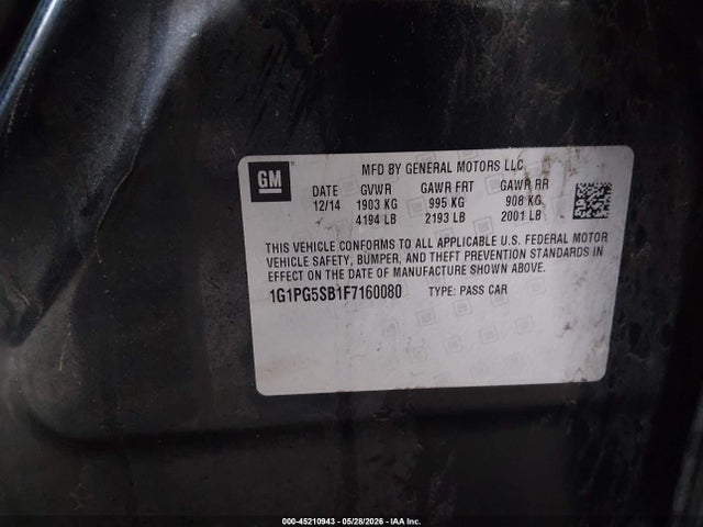 1G1PG5SB1F7160080 Chevrolet CRUZE LTZ