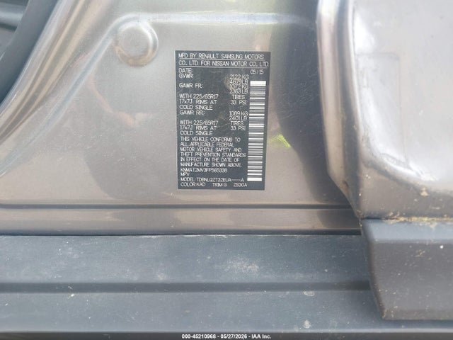 2015 Nissan Rogue Sv მანქანა იყიდება აუქციონზე, vin: KNMAT2MV3FP565338, აუქციონის ნომერი: 45210968