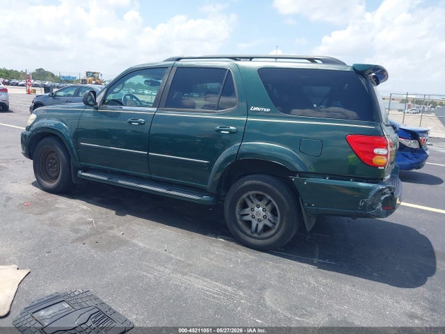 2003 Toyota Sequoia Limited V8 მანქანა იყიდება აუქციონზე, vin: 5TDZT38A33S177835, აუქციონის ნომერი: 45211051