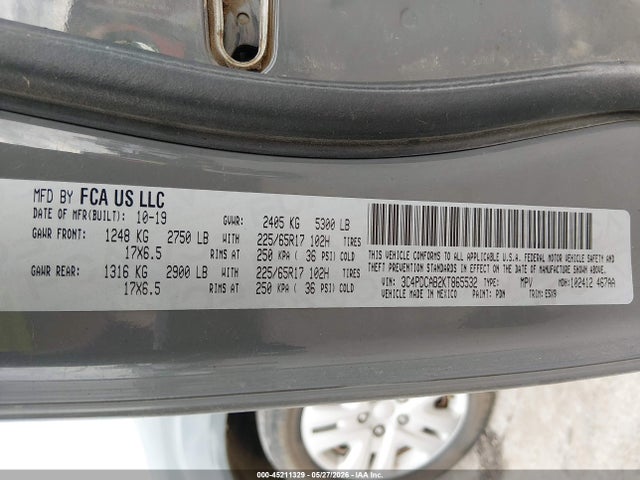 3C4PDCAB2KT865532 Dodge Journey Se Value Package