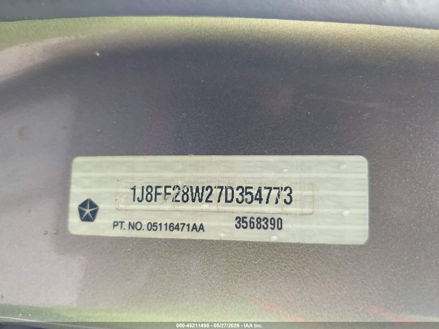 Продаж на аукціоні авто 2007 Jeep Patriot Sport, vin: 1J8FF28W27D354773, номер лоту: 45211495