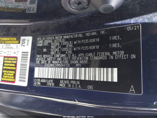 Toyota Sienna Limited 2021 5TDZRKECXMS044120 Image 9
