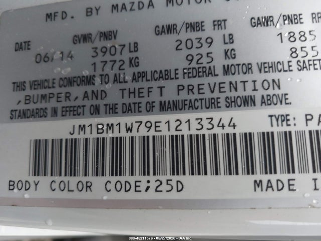 JM1BM1W79E1213344 Mazda Mazda3 I Grand Touring