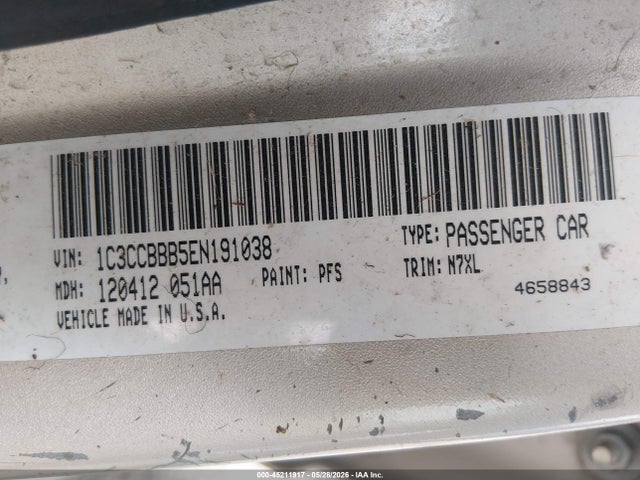 2014 Chrysler 200 Touring მანქანა იყიდება აუქციონზე, vin: 1C3CCBBB5EN191038, აუქციონის ნომერი: 45211917