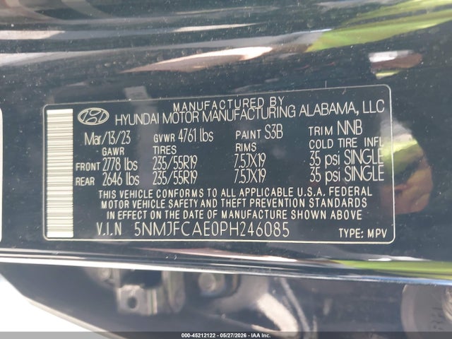 Продажа на аукционе авто 2023 Hyundai Tucson Sel, vin: 5NMJFCAE0PH246085, номер лота: 45212122