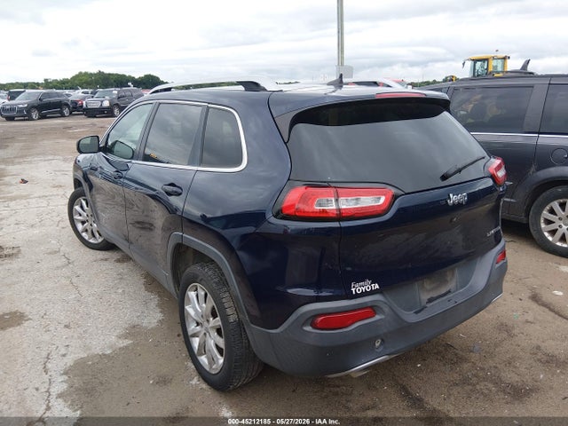 2016 Jeep Cherokee Limited მანქანა იყიდება აუქციონზე, vin: 1C4PJLDB9GW206997, აუქციონის ნომერი: 45212185