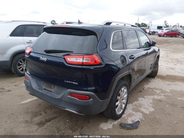 2016 Jeep Cherokee Limited მანქანა იყიდება აუქციონზე, vin: 1C4PJLDB9GW206997, აუქციონის ნომერი: 45212185