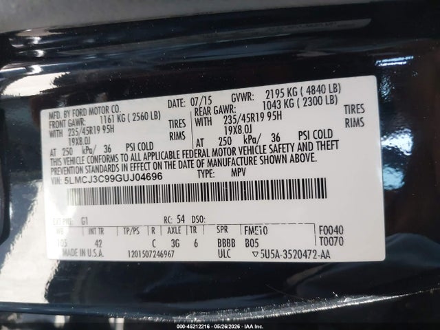 Lincoln Mkc Reserve 2016 5LMCJ3C99GUJ04696 Image 9
